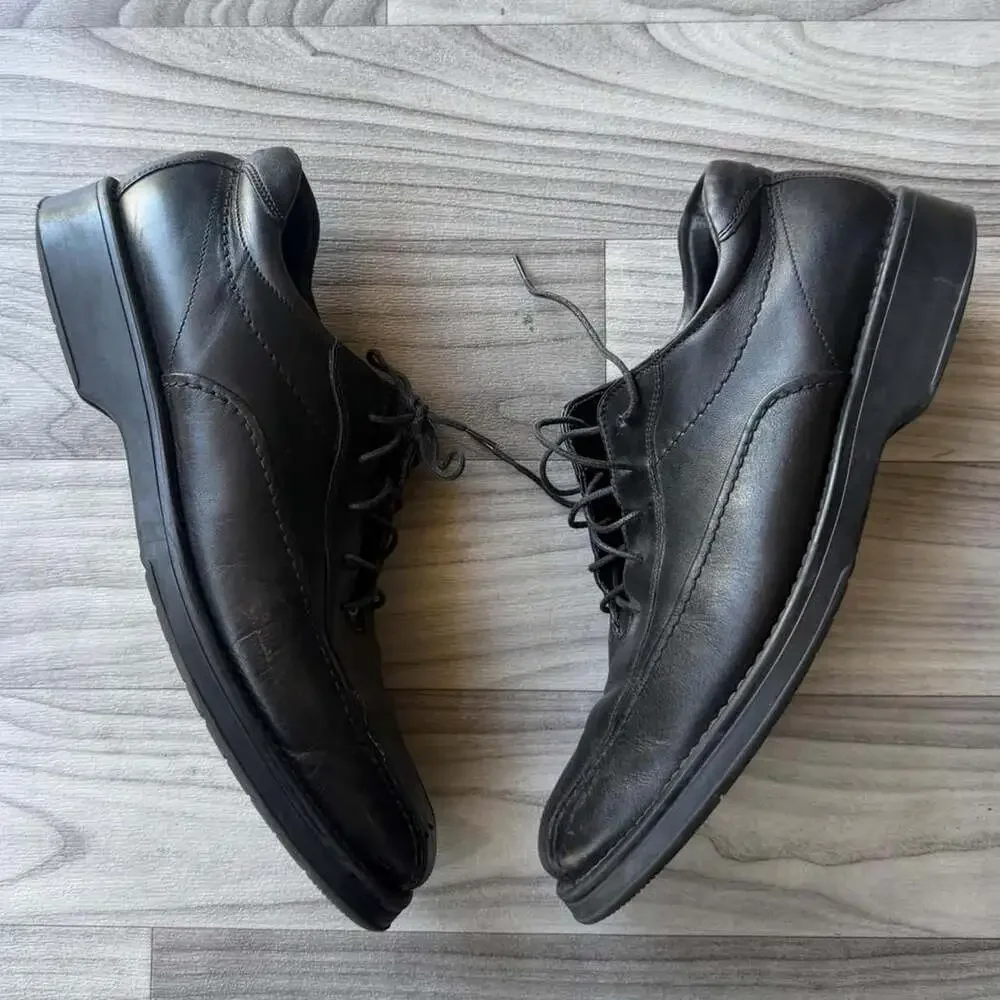 Vintage Bass Y2K Black Leather Lace Up Dress Shoes